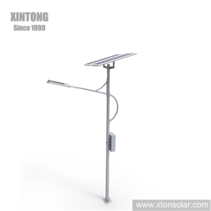 LED Chip Solar Street Light With 12m Galvanized Pole